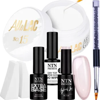 Lak na nehty Sada na nehty Babyboomer Pro 6v1 Gel Podkladový lak Top Štětec Houbičky