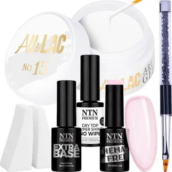 Lak na nehty Sada na nehty Babyboomer Pro 6v1 Gel Podkladový lak Top Štětec Houbičky