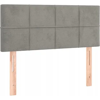 Čelo postele sametové světle šedé 80 x 5 x 78/88 cm s nastavitelnou výškou