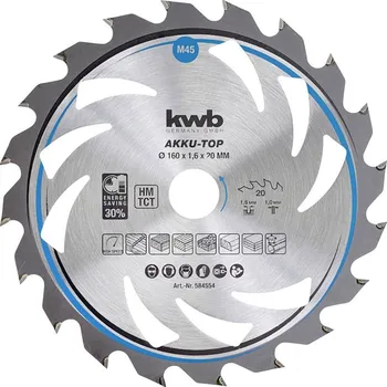 Pilový kotouč kwb 583354 tvrdokovový pilový kotouč 150 x 16 x 1.0 mm Počet zubů (na palec): 20 1 ks