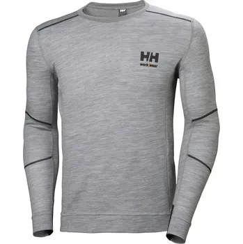 pracovní tričko Helly Hansen Tričko LIFA Merino 75106, funkční, dlouhý rukáv, pánské COT59510607701-grey melang S Melír šedá