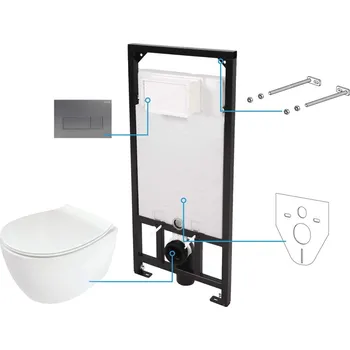 Klozet DEANTE - WC sada, podomítkový, 6v1 CDLT6ZPW