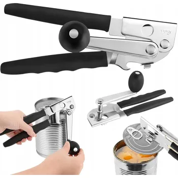 Otvírák OTVÍRÁK NA KONZERVY S POHODLNOU RUKOJETÍ KOVOVÝ ČERNÝ