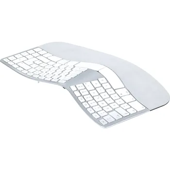 Klávesnice Matias FK413D-DE Sculpted Ergonomic Rechargeable Keyboard for Mac bezdrátový klávesnice německá, QWERTZ, Macintosh stříbrná ergonomická