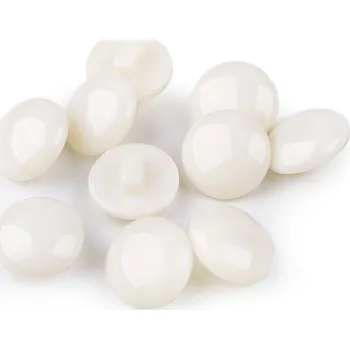 Knoflík Knoflík barevný velikost 20", velké, 1 smetanová