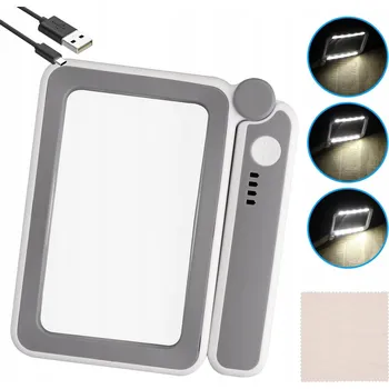 Lupa SKLO Zvětšovací sklo s 10 LED světly, 4x ruční velká lupa s podsvícením