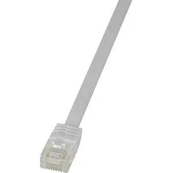 Datový kabel LogiLink CF2101U RJ45 síťové kabely, propojovací kabely CAT 6 U/UTP 15.00 m bílá flexibilní provedení 1 ks