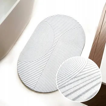 Koupelnová předložka KOUPELNOVÁ PŘEDLOŽKA PROTISKLUZOVÁ 50x80 CM SILNÁ SAVÁ STŘÍBRNÁ