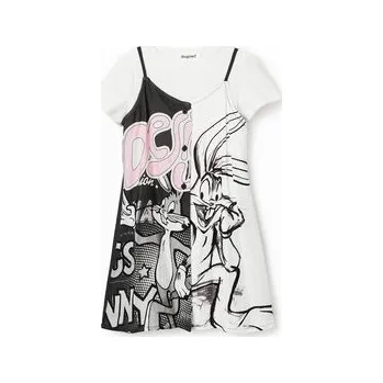 Dámské šaty Desigual Každodenní šaty 23SGVW03 Bílá Regular Fit 5_6Y