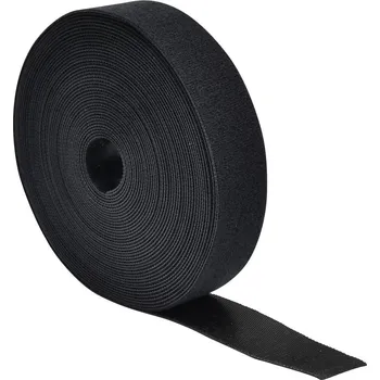 Zip Quadrios 25CA510 pásek se suchým zipem, ke spojování, háčková a flaušová část, černá, metrové zboží