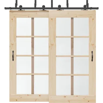 Nábytkové kování OMAXI Sada příslušenství pro posuvné dveře 213,5 cm ocelová černá 857294