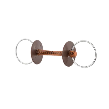 Udidlo pro koně Udidlo stihlo nelomené BERIS, kožené, tvrdé, 7,5 cm, 14 mm, 120 mm