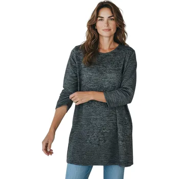 Dámská halenka Dámská nadměrná halenka s dlouhým rukávem GITA Barva: Černá, Velikost: 2XL