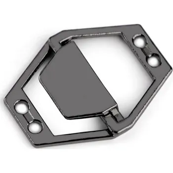 Kovové ozdobné zapínání 20x26 mm, střední, 2 nikl černý