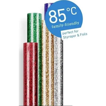 Průmyslové lepidlo Steinel KLEBESTICKS 85°C 7MM GLITZER 96G lepicí tyčinky 7 mm 150 mm barevná, třpytivý efekt, zlatá, stříbrná, červená, zelená, modrá 96 g 16 ks