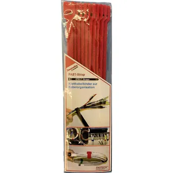 Zip FASTECH® E7-2-530-B10 kabelový manažer na suchý zip ke spojování háčková a flaušová část (d x š) 200 mm x 7 mm červená 10 ks