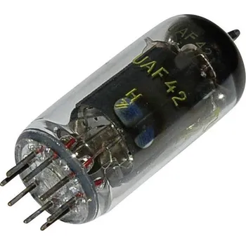 Elektronka BTB Vertrieb UAF 42 = 12 S 7 elektronka dioda - pentoda 100 V 2.8 mA Pólů: 8 Typ patice: 8pinová Rimlock Množství 1 ks