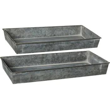 Ib Laursen Kovový tác Urban Garden Oblong Menší