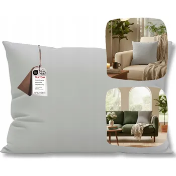 Povlečení POVLEČENÍ NA POLŠTÁŘ 70x80cm SVĚTLE ŠEDÉ BAVLNA 100% ZIP STYLOVÉ