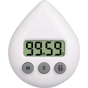 Kuchyňská minutka Voděodolné hodiny s časovačem digitální 8 x 6,5 cm Praktické hodiny s časovým spínačem pro domácnost bílá