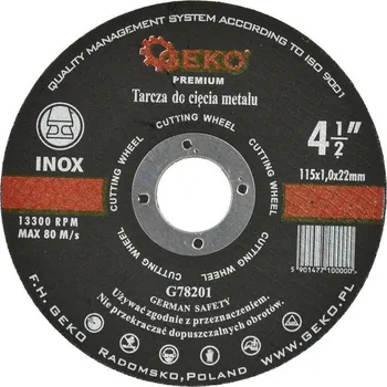 Příslušenství k brusce Kotouč řezný na kov, 115x1,0mm GEKO