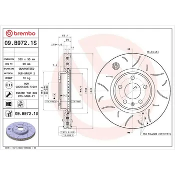 Brzdový kotouč Brzdový kotouč BREMBO 09.B972.1S