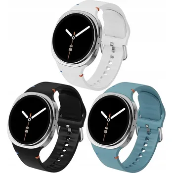 Řemínek na hodinky ABOVEAC Řemínek pro Samsung Galaxy Watch 8 46 / 44mm 3 ks zeleň bílá černá