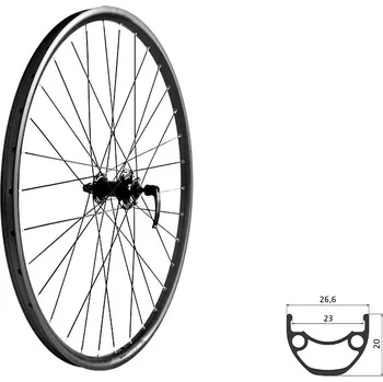 Zapletené kolo Kellys | Zapletené kolo přední KLS DRAFT DSC 23 F, 26", bla