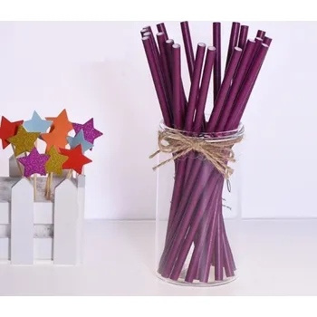 Papírová brčka 25 ks C61 fialová