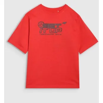 Dívčí tričko Dětské tričko oversize s potiskem 4F 4FJRSS25TTSHU3296-62S 146/152