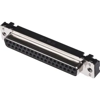 Elektrický konektor Konektor PCB D-Sub, počet kontaktů: 37, orientace těla: přímý, Anodový závit, rozteč: 2.76mm, Samice, 6.5A, Závitové