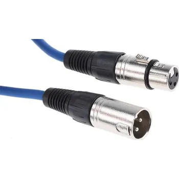 Audio kabel Kabel XLR, A: 3kolíkový XLR, B: 3kolíkový XLR 3m, Modrá