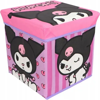 Úložný box Taburet kontejner krabička stolička KUROMI Hello Kitty na hračky koš
