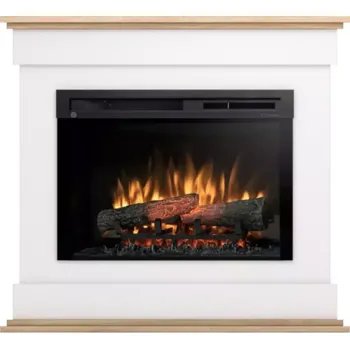 Elektrický krb Lenox 26 bílá/dub světlý