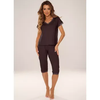 Pánské oblečení Pyžamo De Lafense 880 Hazel kr/sr S-2XL čokoláda M