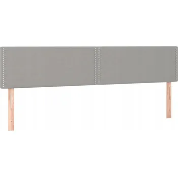 Čelo postele čalouněné světle šedé 200 x 5 x 78/88 cm, nastavitelná výška