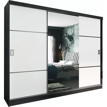 Kancelářská sestava Skříň Retro 200 3l Grafit / Přední Bílý