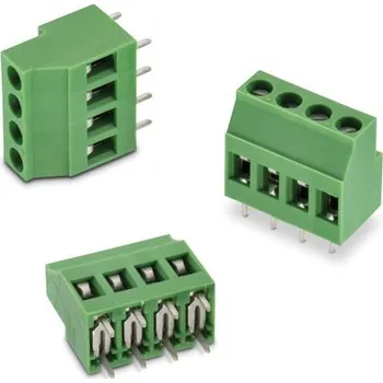 Elektrický konektor Svorkovnice PCB, řada: 2455, rozteč: 5.08mm, počet řad: 1, počet kontaktů: 8, orientace těla: Horizontální, Montáž na