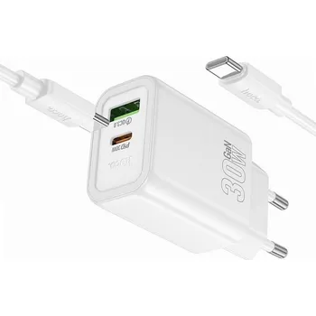 Rychlá GaN nabíječka 30W se 2 USB-C porty pro Motorola Moto G06 Power