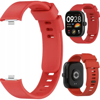 Řemínek na hodinky Techlo Lyon - Řemínek pro Xiaomi Mi Band 8 9 Pro / Redmi Watch 4 5 | Červený