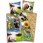 Povlečení Herding Farma zvířat 140x200, 70x90 cm