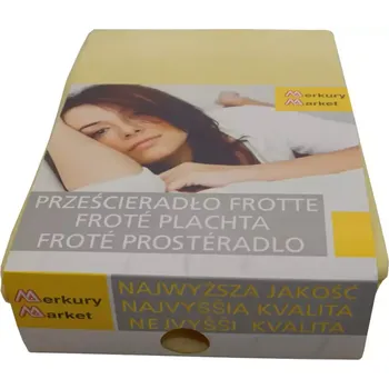 Prostěradlo Froté prostěradlo s napínací gumou žluté 0,9/2,0