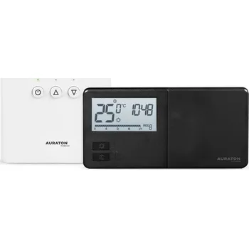 Termostat Bezdrátový prostorový termostat Auraton Tucana Set Carbon Edition (R25 RT), s týdenním programem, 2 teploty, černá