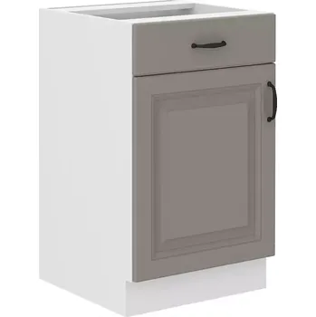 Kuchyňská skříňka Kuchyňská Skříňka Stilo claygrey/bílá 50D 1F 1S BB