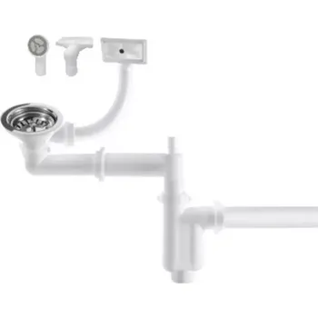 Sifon Sifon dřezový 1-komorový, připojení k pračce, myčce