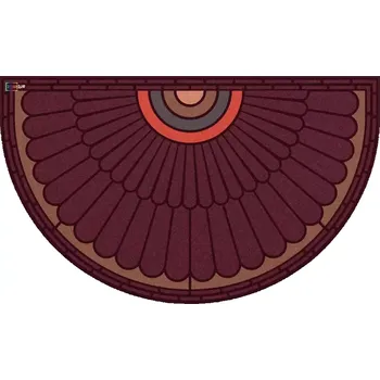 Rohožka Moon KR-602-1 45x75 cm půlkruhová šedá