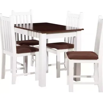 Jídelní set Jídelní Set Izydor 1+4 orzech/Bílý