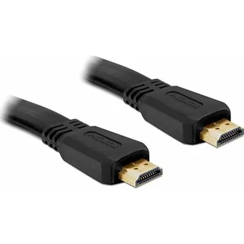 Audio kabel Delock HDMI kabel Zástrčka HDMI-A 5 m černá 82672 plochý HDMI kabel