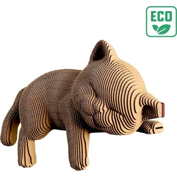 3D puzzle 3D skládačka z eko-kartonu: Ospalé koťátko