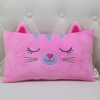 Polštář Polštář Kočka Podlouhlý 30x40 cm růžový